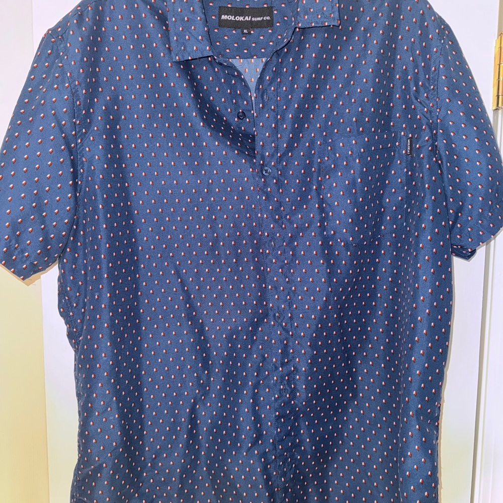 Men's Blue Short Sleeve Shirt